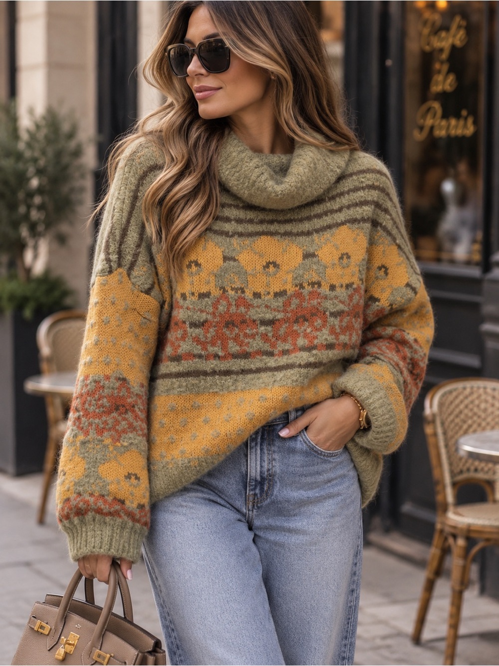 ShopEvelynne Earthy Turtleneck Sweater